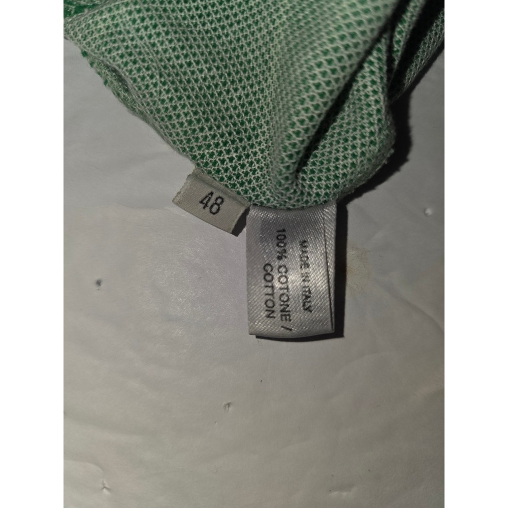 Bottega Veneta Green Cotton Pique Butterfly Logo Polo Shirt Made in Italy Sz 48 - Picture 7 of 9